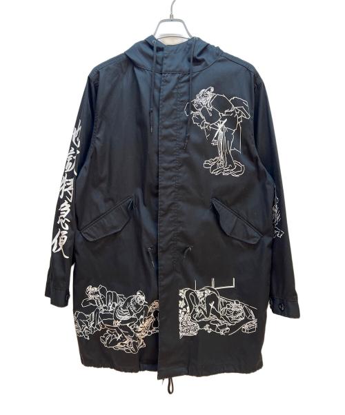 DELIVERY HELLS（デリバリーヘルス）DELIVERY HELLS (デリバリーヘルス) KANDOR (KANDOR) フーデッドコート ブラック サイズ:Lの古着・服飾アイテム