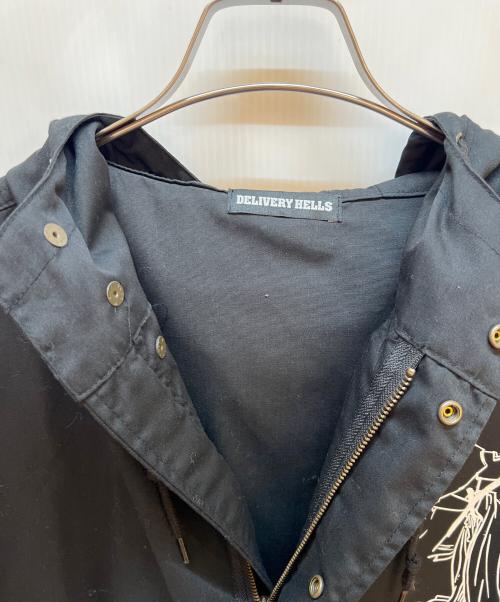 DELIVERY HELLS（デリバリーヘルス）DELIVERY HELLS (デリバリーヘルス) KANDOR (KANDOR) フーデッドコート ブラック サイズ:Lの古着・服飾アイテム
