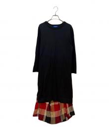 BLUE LABEL CRESTBRIDGE（ブルーレーベルクレストブリッジ）の古着「長袖ワンピース」｜ブラック