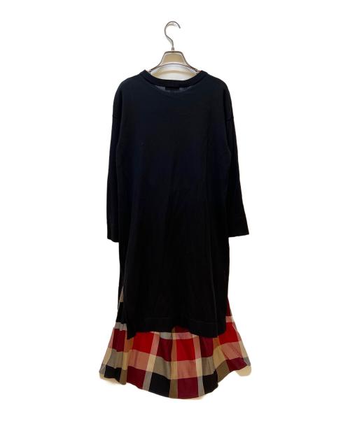 BLUE LABEL CRESTBRIDGE（ブルーレーベルクレストブリッジ）BLUE LABEL CRESTBRIDGE (ブルーレーベルクレストブリッジ) 長袖ワンピース ブラック サイズ:38の古着・服飾アイテム