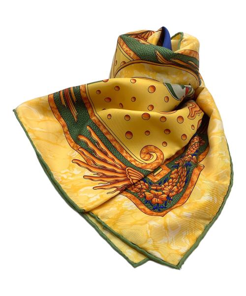 HERMES（エルメス）HERMES (エルメス) スカーフ イエロー×グリーンの古着・服飾アイテム