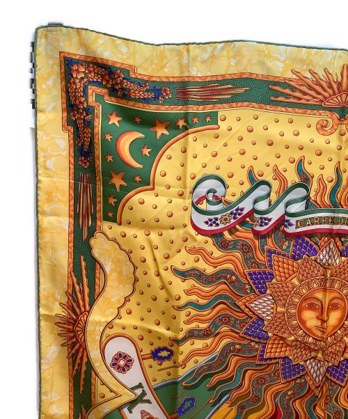 HERMES（エルメス）HERMES (エルメス) スカーフ イエロー×グリーンの古着・服飾アイテム