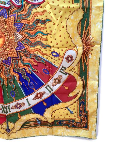 HERMES（エルメス）HERMES (エルメス) スカーフ イエロー×グリーンの古着・服飾アイテム