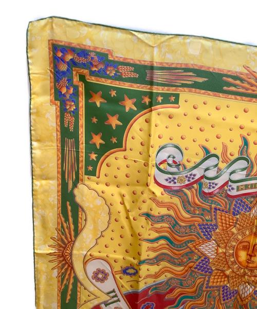 HERMES（エルメス）HERMES (エルメス) スカーフ イエロー×グリーンの古着・服飾アイテム