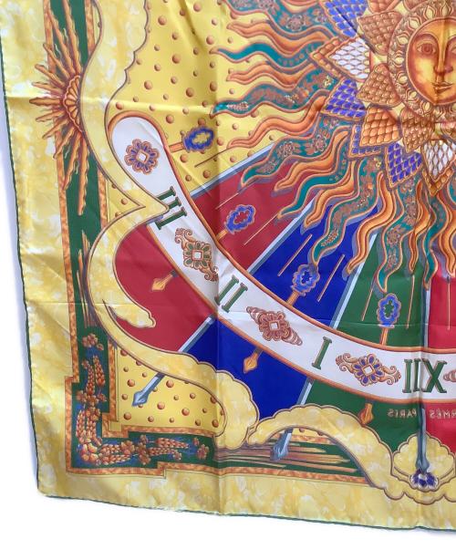 HERMES（エルメス）HERMES (エルメス) スカーフ イエロー×グリーンの古着・服飾アイテム