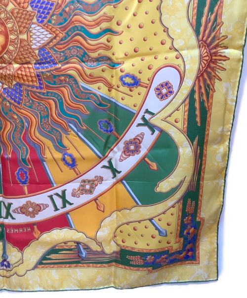 HERMES（エルメス）HERMES (エルメス) スカーフ イエロー×グリーンの古着・服飾アイテム