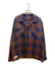 Schott（ショット）の古着「長袖シャツ」｜ブラウン×ネイビー