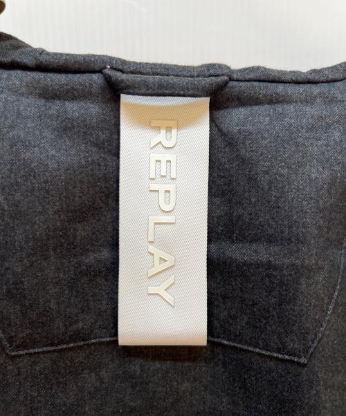 REPLAY（リプレイ）REPLAY (リプレイ) フーデッドコート ブラック×ホワイト×グレー サイズ:不明の古着・服飾アイテム