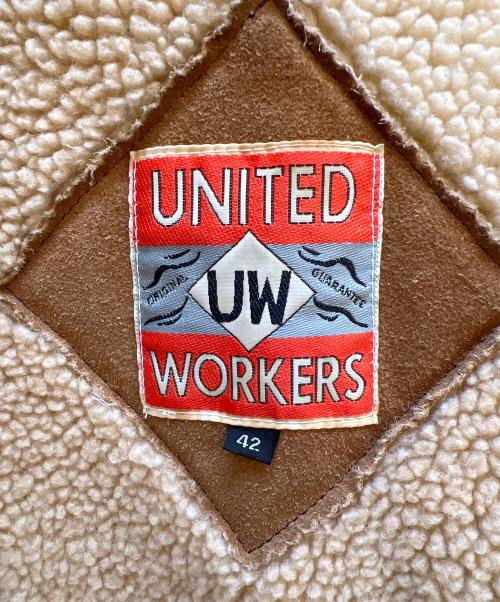 UNITED WORKERS（ユナイテッドワーカーズ）UNITED WORKERS (ユナイテッドワーカーズ) ムートンジャケット ブラウン サイズ:42の古着・服飾アイテム