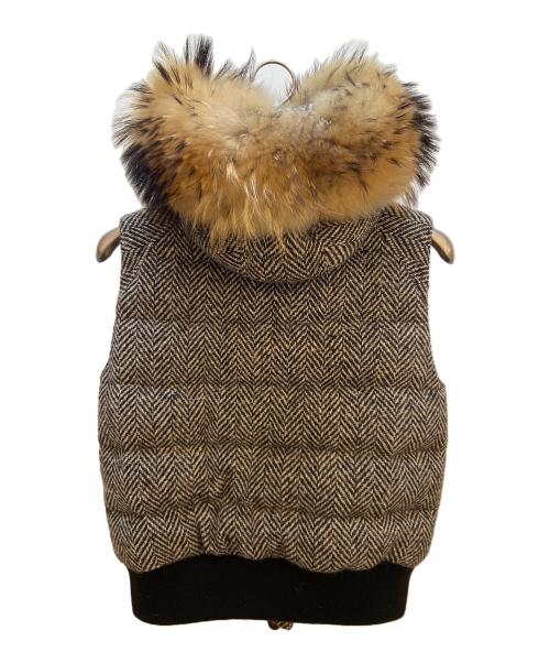 MONCLER（モンクレール）MONCLER (モンクレール) ダウンベスト ホワイト×ブラック サイズ:1の古着・服飾アイテム