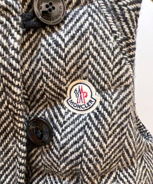 MONCLER（モンクレール）MONCLER (モンクレール) ダウンベスト ホワイト×ブラック サイズ:1の古着・服飾アイテム