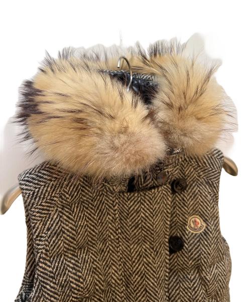 MONCLER（モンクレール）MONCLER (モンクレール) ダウンベスト ホワイト×ブラック サイズ:1の古着・服飾アイテム