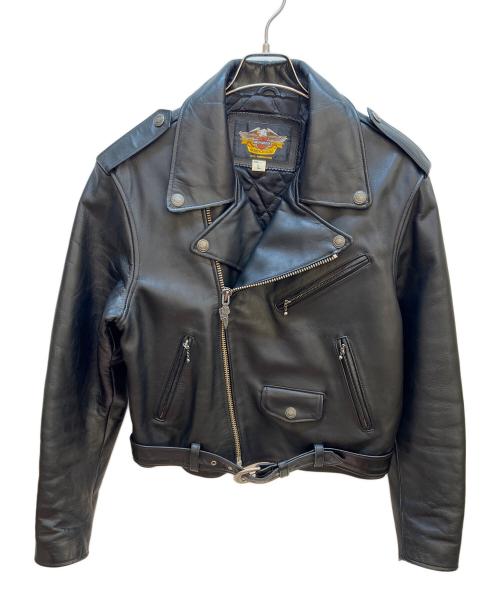 HARLEY-DAVIDSON（ハーレーダビッドソン）HARLEY-DAVIDSON (ハーレーダビッドソン) レザージャケット ブラック サイズ:Lの古着・服飾アイテム
