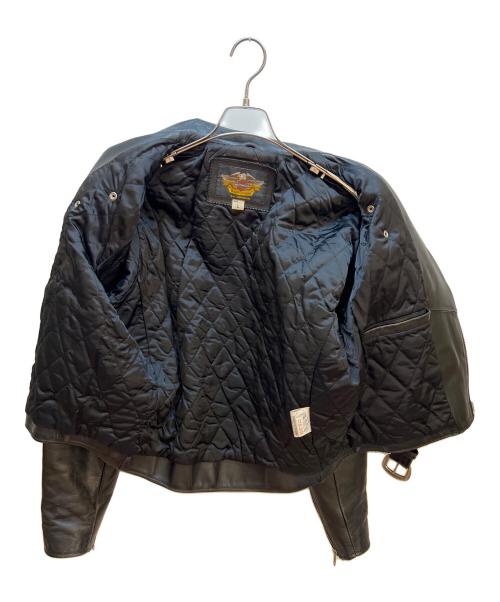 HARLEY-DAVIDSON（ハーレーダビッドソン）HARLEY-DAVIDSON (ハーレーダビッドソン) レザージャケット ブラック サイズ:Lの古着・服飾アイテム