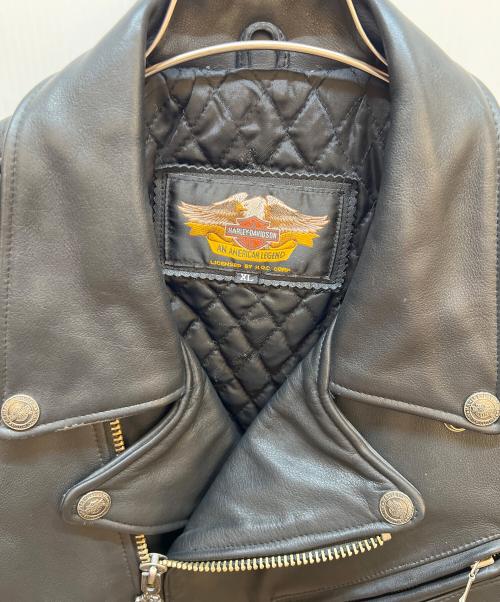 HARLEY-DAVIDSON（ハーレーダビッドソン）HARLEY-DAVIDSON (ハーレーダビッドソン) レザージャケット ブラック サイズ:XLの古着・服飾アイテム
