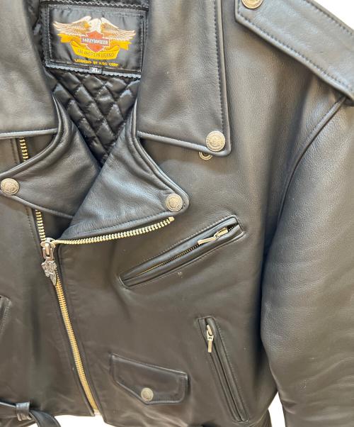 HARLEY-DAVIDSON（ハーレーダビッドソン）HARLEY-DAVIDSON (ハーレーダビッドソン) レザージャケット ブラック サイズ:XLの古着・服飾アイテム
