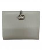 GUCCIグッチ）の古着「2つ折り財布/インターロッキング」｜グレージュ