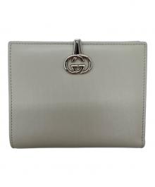 GUCCI（グッチ）の古着「2つ折り財布/インターロッキング」｜グレージュ