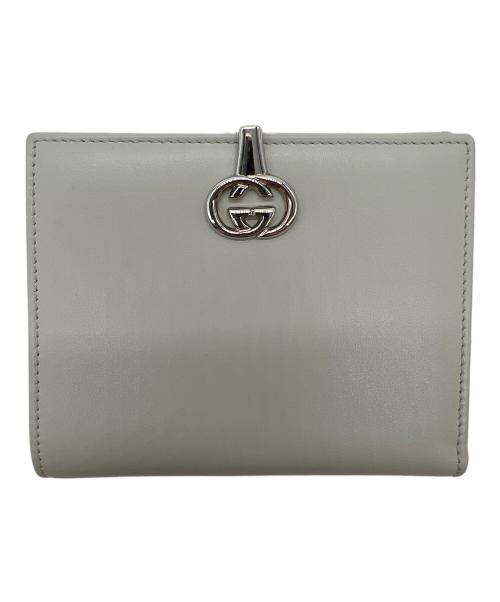 GUCCI（グッチ）GUCCI (グッチ) 2つ折り財布/インターロッキング グレージュの古着・服飾アイテム