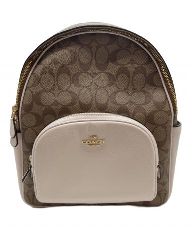 【新品未使用】コーチ リュック シグネチャー C2002 ベージュ 中古・古着通販】COACH (コーチ) リュック/シグネチャー ベージュ