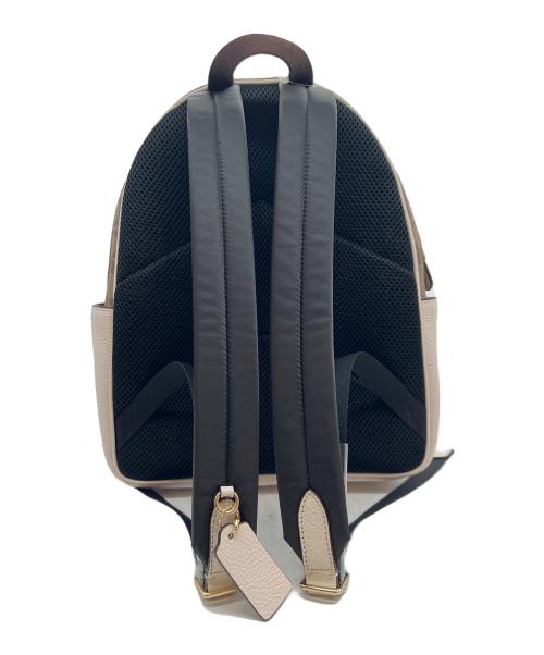 COACH（コーチ）COACH (コーチ) リュック/シグネチャー ベージュ×ブラウンの古着・服飾アイテム