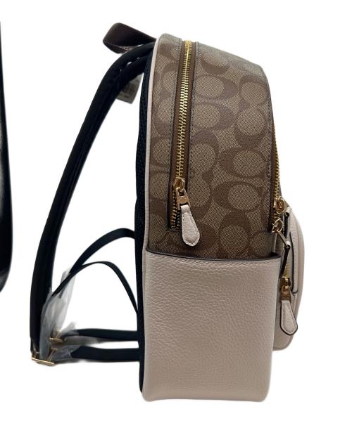 COACH（コーチ）COACH (コーチ) リュック/シグネチャー ベージュ×ブラウンの古着・服飾アイテム