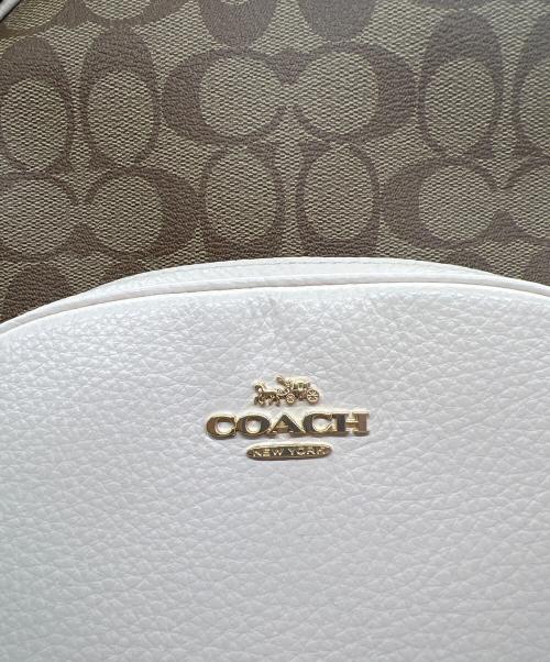 COACH（コーチ）COACH (コーチ) リュック/シグネチャー ベージュ×ブラウンの古着・服飾アイテム