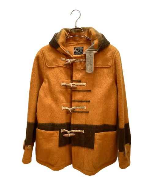 buffalo brand（バッファローボブズ）buffalo brand (バッファローボブズ) ダッフルコート オレンジ×ブラウン サイズ:38の古着・服飾アイテム
