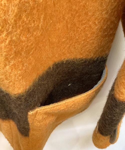 buffalo brand（バッファローボブズ）buffalo brand (バッファローボブズ) ダッフルコート オレンジ×ブラウン サイズ:38の古着・服飾アイテム