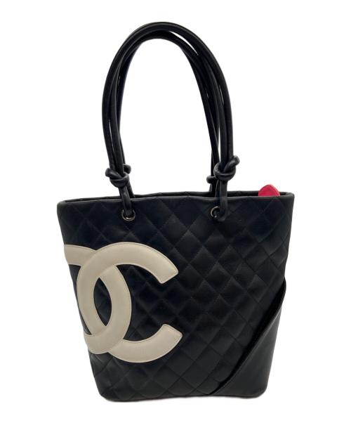 CHANEL（シャネル）CHANEL (シャネル) トートバッグ/カンボン ホワイト×ブラックの古着・服飾アイテム