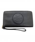 COACHコーチ）の古着「ラウンドファスナー財布」｜ブラック