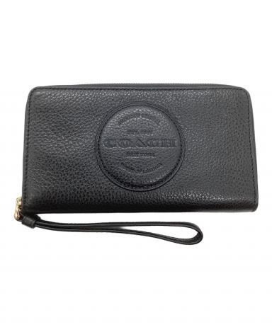 gun（超美品）COACH コーチ ラウンドファスナー 長財布 中古・古着通販】COACH (コーチ) ラウンドファスナー財布 ブラック