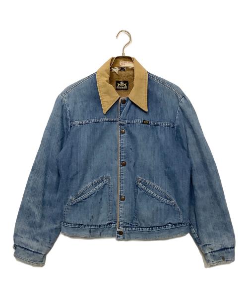 MAVERICK（マーベリック）MAVERICK (マーベリック) デニムジャケット スカイブルー×ブラウン サイズ:-の古着・服飾アイテム