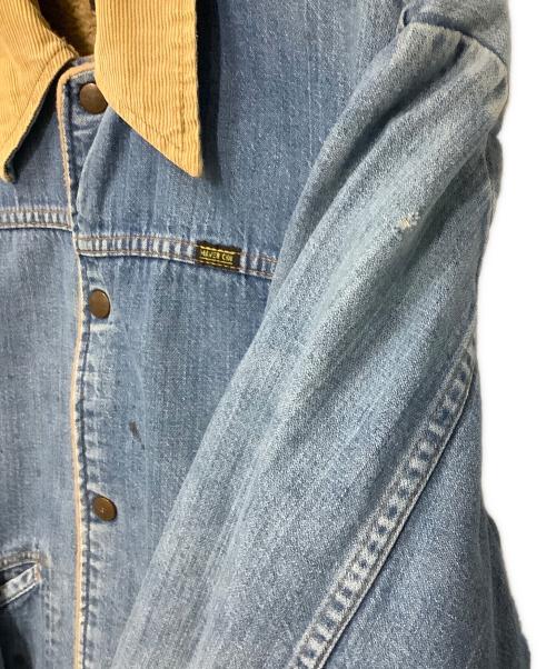 MAVERICK（マーベリック）MAVERICK (マーベリック) デニムジャケット スカイブルー×ブラウン サイズ:-の古着・服飾アイテム
