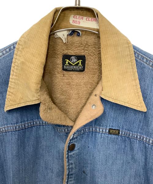 MAVERICK（マーベリック）MAVERICK (マーベリック) デニムジャケット スカイブルー×ブラウン サイズ:-の古着・服飾アイテム
