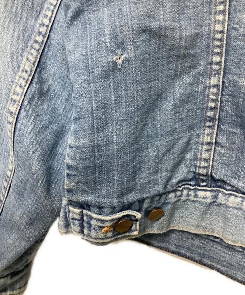 MAVERICK（マーベリック）MAVERICK (マーベリック) デニムジャケット スカイブルー×ブラウン サイズ:-の古着・服飾アイテム