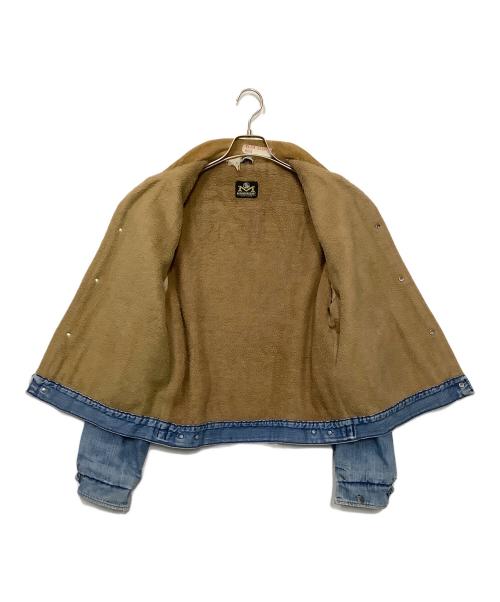 MAVERICK（マーベリック）MAVERICK (マーベリック) デニムジャケット スカイブルー×ブラウン サイズ:-の古着・服飾アイテム