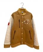 NIKE×F.C.R.B.ナイキ×エフシーレアルブリストル）の古着「スタジャン」｜ブラウン×ホワイト×イエロー