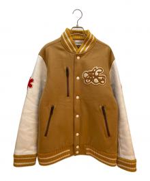 NIKE×F.C.R.B.（ナイキ×エフシーレアルブリストル）の古着「スタジャン」｜ブラウン×ホワイト×イエロー