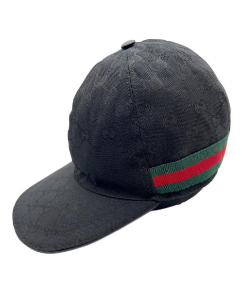 GUCCI（グッチ）GUCCI (グッチ) キャップ ブラックの古着・服飾アイテム