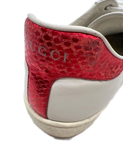 GUCCI（グッチ）GUCCI (グッチ) ローカットスニーカー/エンブロイダリー アイボリー サイズ:26cmの古着・服飾アイテム