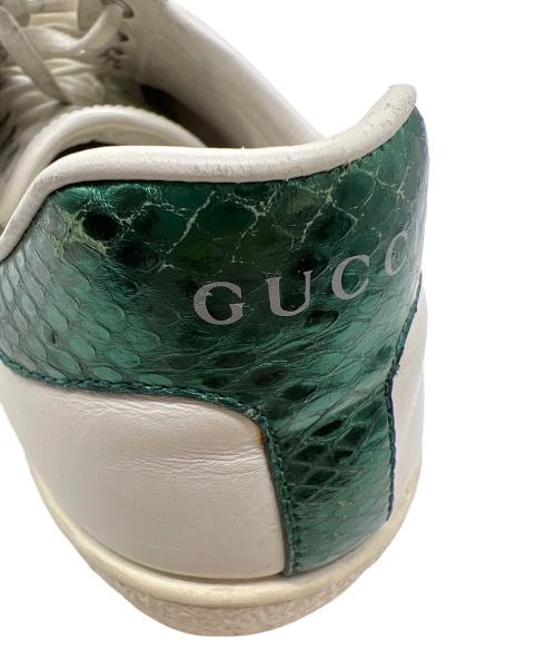GUCCI（グッチ）GUCCI (グッチ) ローカットスニーカー/エンブロイダリー アイボリー サイズ:26cmの古着・服飾アイテム