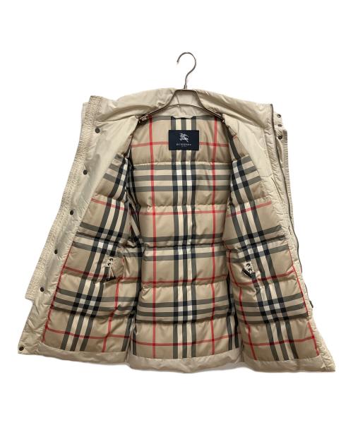 BURBERRY LONDON（バーバリーロンドン）BURBERRY LONDON (バーバリーロンドン) シルク混ナイロンダウンコート ベージュ サイズ:SIZE Mの古着・服飾アイテム