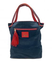 Christian Louboutin（クリスチャン・ルブタン）の古着「トートバッグ」｜ネイビー×レッド