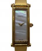 GUCCIグッチ）の古着「リストウォッチ」｜ホワイト×ゴールド