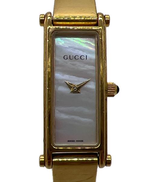 GUCCI（グッチ）GUCCI (グッチ) リストウォッチ ホワイト×ゴールドの古着・服飾アイテム