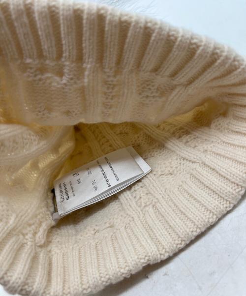 MONCLER（モンクレール）MONCLER (モンクレール) ニット帽 ベージュの古着・服飾アイテム