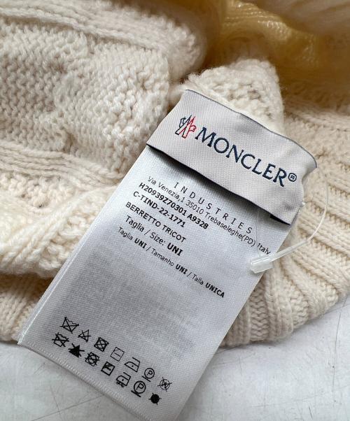 MONCLER（モンクレール）MONCLER (モンクレール) ニット帽 ベージュの古着・服飾アイテム