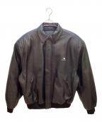 BALENCIAGAバレンシアガ）の古着「ジップアップレザーブルゾン」｜ブラック