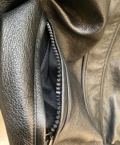 BALENCIAGA（バレンシアガ）BALENCIAGA (バレンシアガ) ジップアップレザーブルゾン ブラック サイズ:Sの古着・服飾アイテム